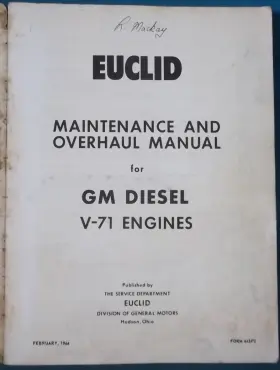 64SP2 GENERAL MOTORS Euclid Engine Service Repair Manual Gm #3