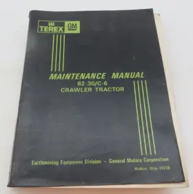 82-30-C-6 GENERAL MOTORS Terex Crawler Tractor Manual Repair