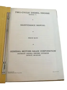 SE-102 GENERAL MOTORS Diesel Engine Manual Gm #2