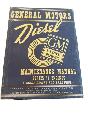 SE-102 GENERAL MOTORS Diesel Engine Manual Gm