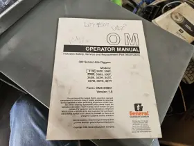 OM4109801 GENERAL Post Hole Digger Operator Service Manual