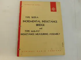 1633-A GENERAL RADIO Incremental Inductance Bridge Manual