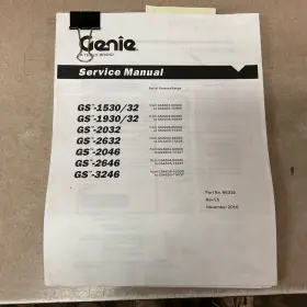 96316 GENIE Service Repair Manual Scissor Platform Lift
