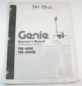 97600 GENIE Light Towner Operators Manual Operation