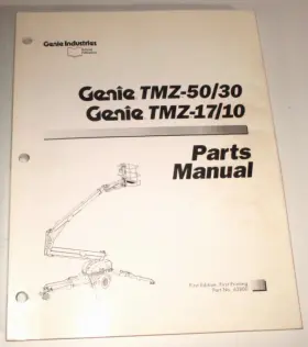 TMZ-17 GENIE Towable Boom Lift Catalog Manual Book