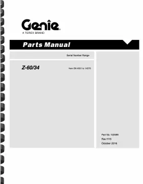 Z-60 GENIE Boom Lift Manual