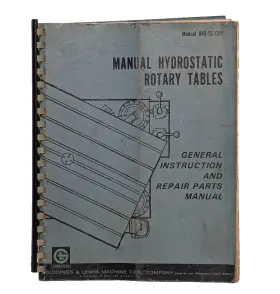 045-15-1311 GIDDINGS LEWIS Tool Hydrostatic Rotary Tables
