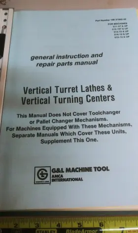 108-21002 GIDDINGS LEWIS Instruction Manual