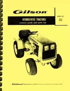 53022 GILSON Hydrostatic Tractor Owners Service Manual #2