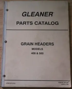 79016487 GLEANER Grain Headers Manual Book Catalog