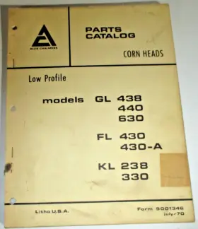 FL-430-A GLEANER Allis Chalmers Corn Head Catalog