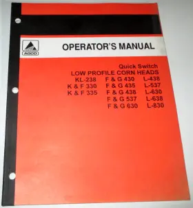 KL-238 GLEANER Agco Ac Corn Head Operators Manual