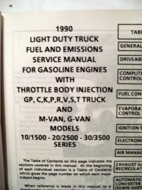 X9036 GMC Gms Light Service Manual Fuel Emissions Driveabilit #3