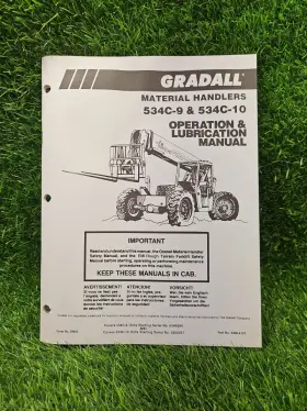 534C-10 GRADALL Material Handlers Operation Lubrication