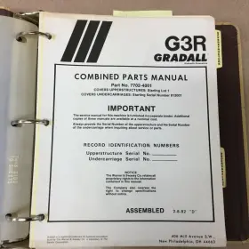 7702-4001 GRADALL Excavator Manual Book Catalog Telescopic Uc