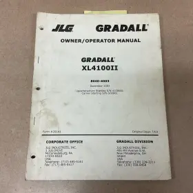 8040-4003 GRADALL Jlg Excavator Operator Manual Operation