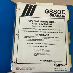 8326-1003 GRADALL Excavator Manual Book Catalog Crawler #2