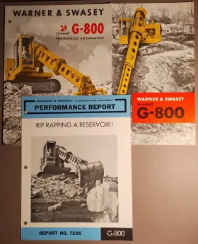 G-800 GRADALL Warner Swasey Excavator Catalog Brochures