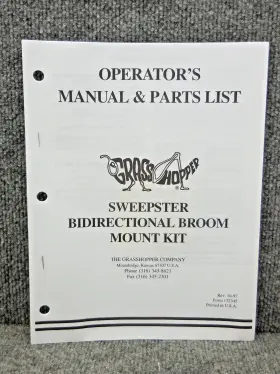 172345 GRASSHOPPER Sweepster Bidirectional Broom Operators