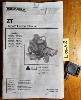 00367400A GRAVELY Zt Turn Mower Operator Manual