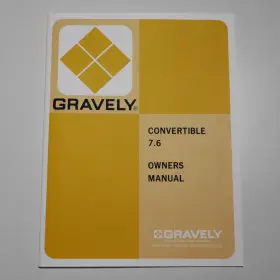 19459P1 GRAVELY Tractor Owners Operators Manual Convertible