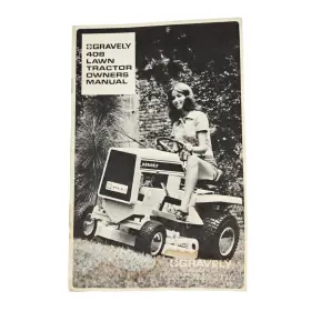 20003P1 GRAVELY Lawn Tractor Owners Manual Mower Grass Cutter