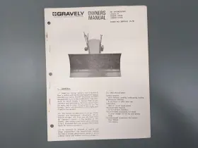 20975L2 GRAVELY Snowdozer Owners Manual