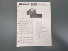 20978L2 GRAVELY Snowdozer Operators Manual