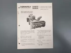 21140L2 GRAVELY Snowblower Owners Manual