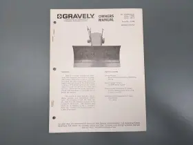 21468 GRAVELY Tractor Snowdozer Owners Manual