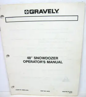 44606 GRAVELY Operators Manual Snowdozer