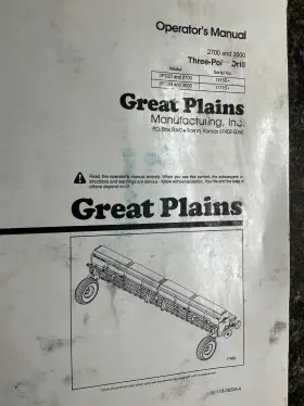 3PD30 GREAT PLAINS Point Drill Operators Manual