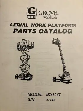 MZ46C GROVE Aerial Boom Lift Platform Service Repair Manuals #2