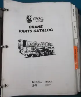 TMS475 GROVE Crane Manual Book Catalog #2