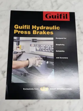 PE20C GUIFIL Hydraulic Press Brakes Brochure Literature