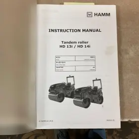 2415735 HAMM Roller Operation Manual Tandem Double Drum