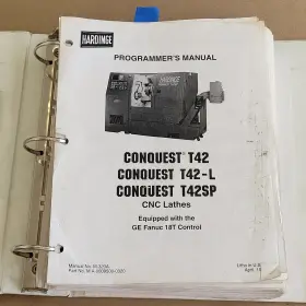 T42-L HARDINGE Conquest Cnc Lathes Programmers Manual