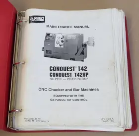 T42-T42SP HARDINGE Conquest Cnc Chucker Bar Manual