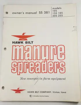SS-381 HAWK BILT Manure Spreaders Owners Manual