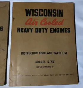MM-297-C HEAVY DUTY Wisconsin Air Cooled Engines Instruction #2