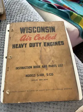 S-12D HEAVY DUTY Wisconsin Air Cooled Engines Instruction