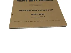 VP4D HEAVY DUTY Wisconsin Air Cooled Engines Instruction Book #2