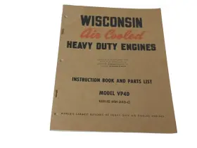 VP4D HEAVY DUTY Wisconsin Air Cooled Engines Instruction Book