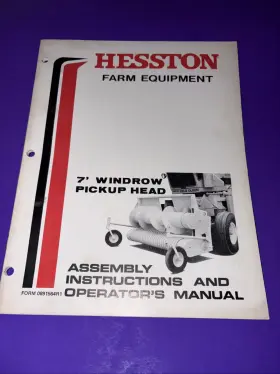 0891564R1 HESSTON Window Head Manual Operator