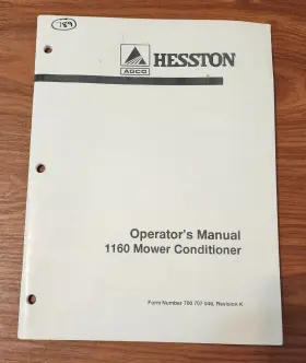 1160 HESSTON Agco Mower Conditioner Operators Manual