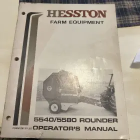5580 HESSTON Farm Rounder Operators Manual