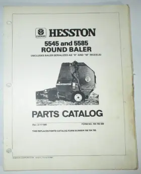 5585 HESSTON Round Baler Catalog Manual Book