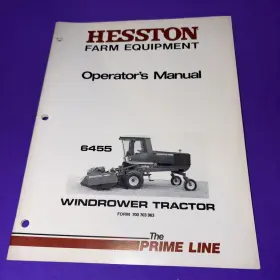 6455 HESSTON Windrower Tractor Operators Manual