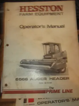 6665 HESSTON Auger Header Operators Manual