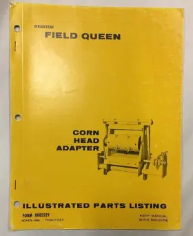8083529 HESSTON Field Queen Corn Head Adapter Manual